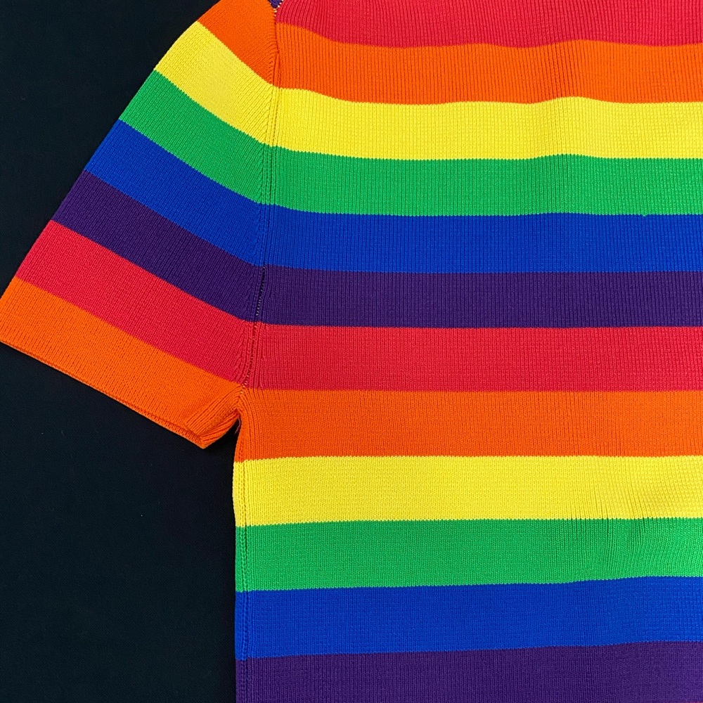 Michael Kors Vibrant Rainbow Striped Tee